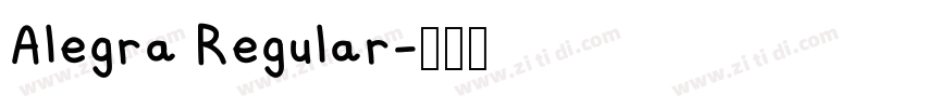 Alegra Regular字体转换 Alegra Regular字体转换